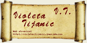 Violeta Tijanić vizit kartica